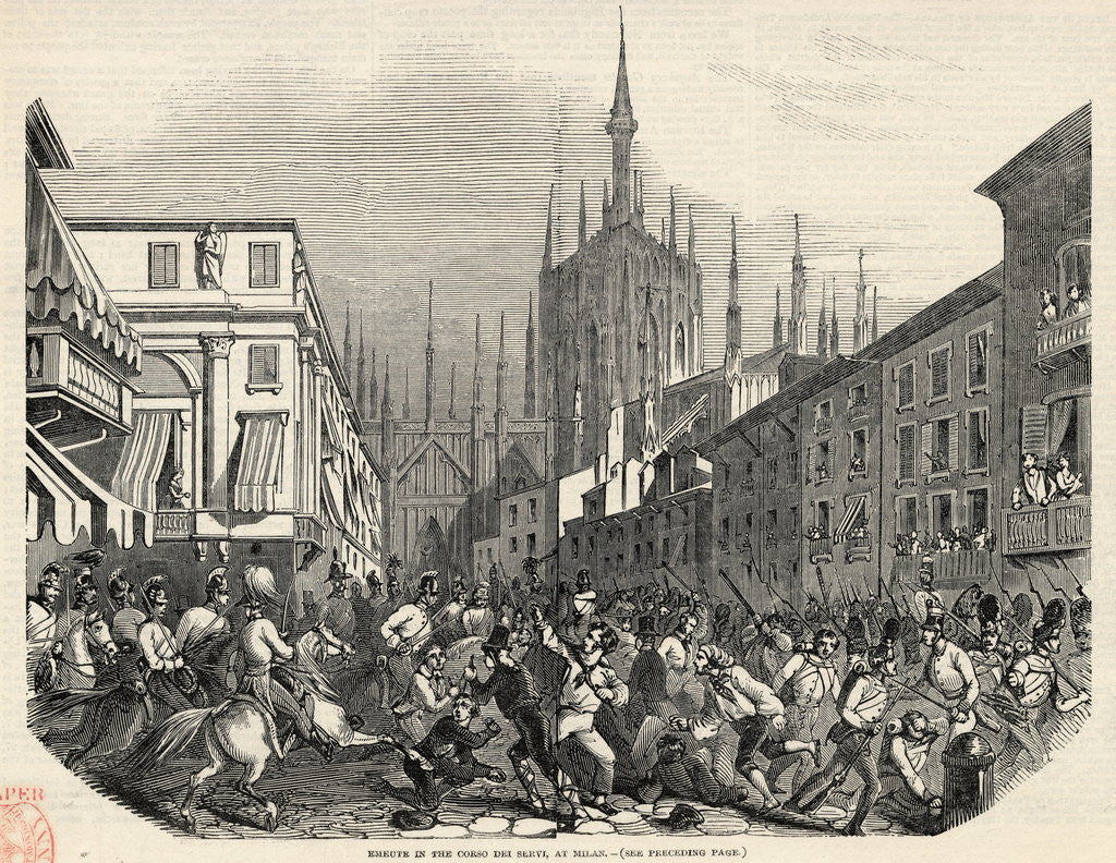 Detail of Anti-Austrian Riots by Anonymous