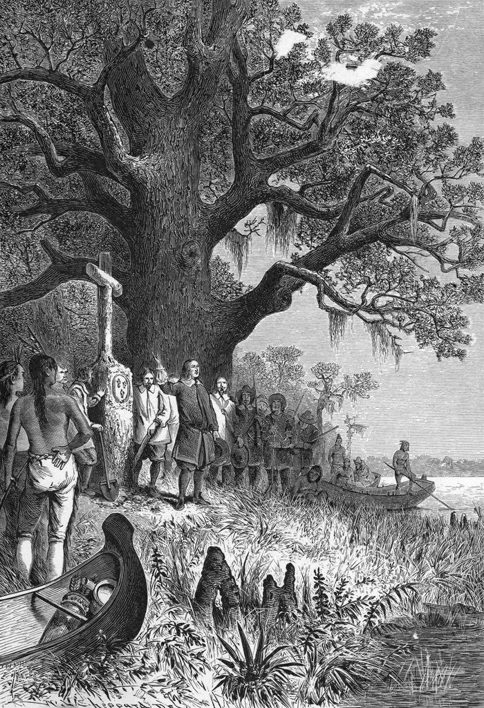 Detail of La Salle Claiming Mississippi Valley by Anonymous