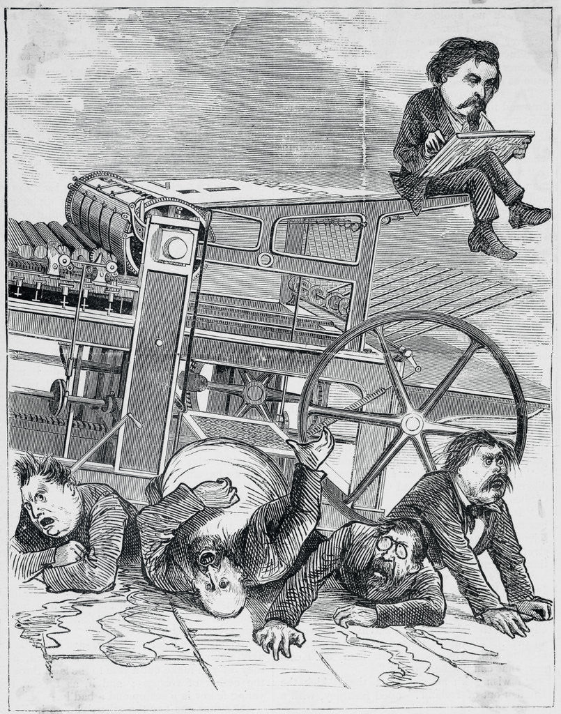 Detail of Cartoon Entitled The Power of the Press by Anonymous