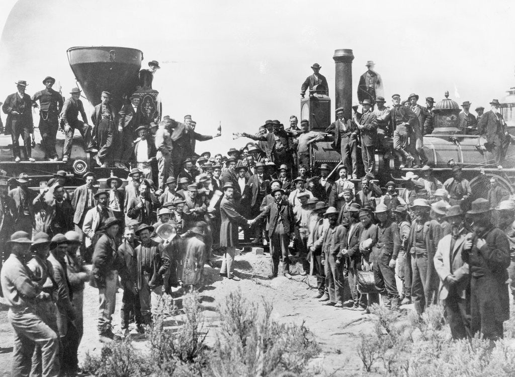 Detail of Trans Continental Railroad Celebration by Anonymous
