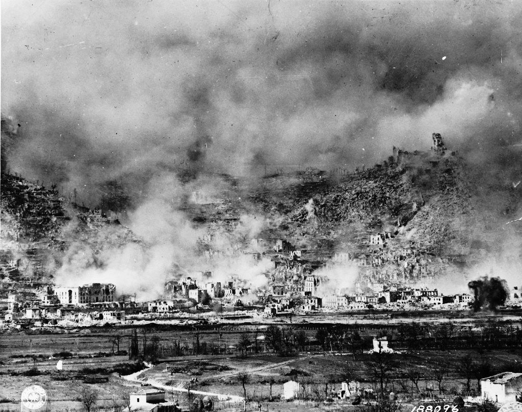 Detail of Allied Bombing on German Controled Town by Corbis