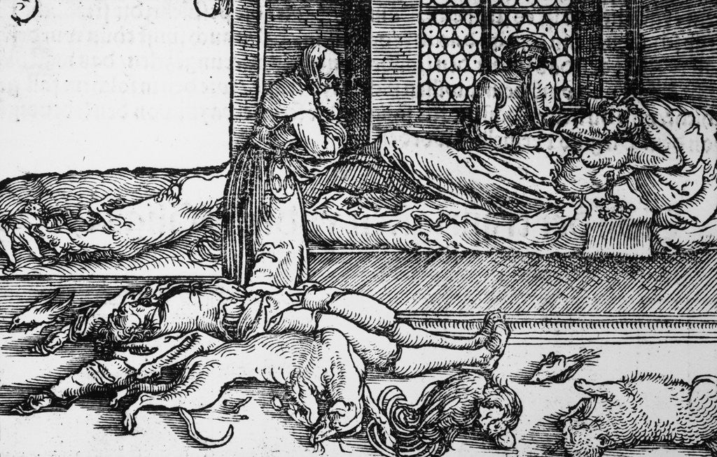 Detail of Plague Victim Dying by Anonymous