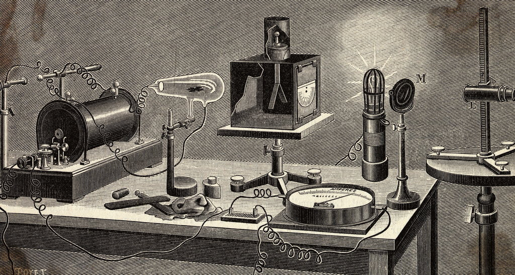 Detail of Electrical Mechanism on Table by Anonymous