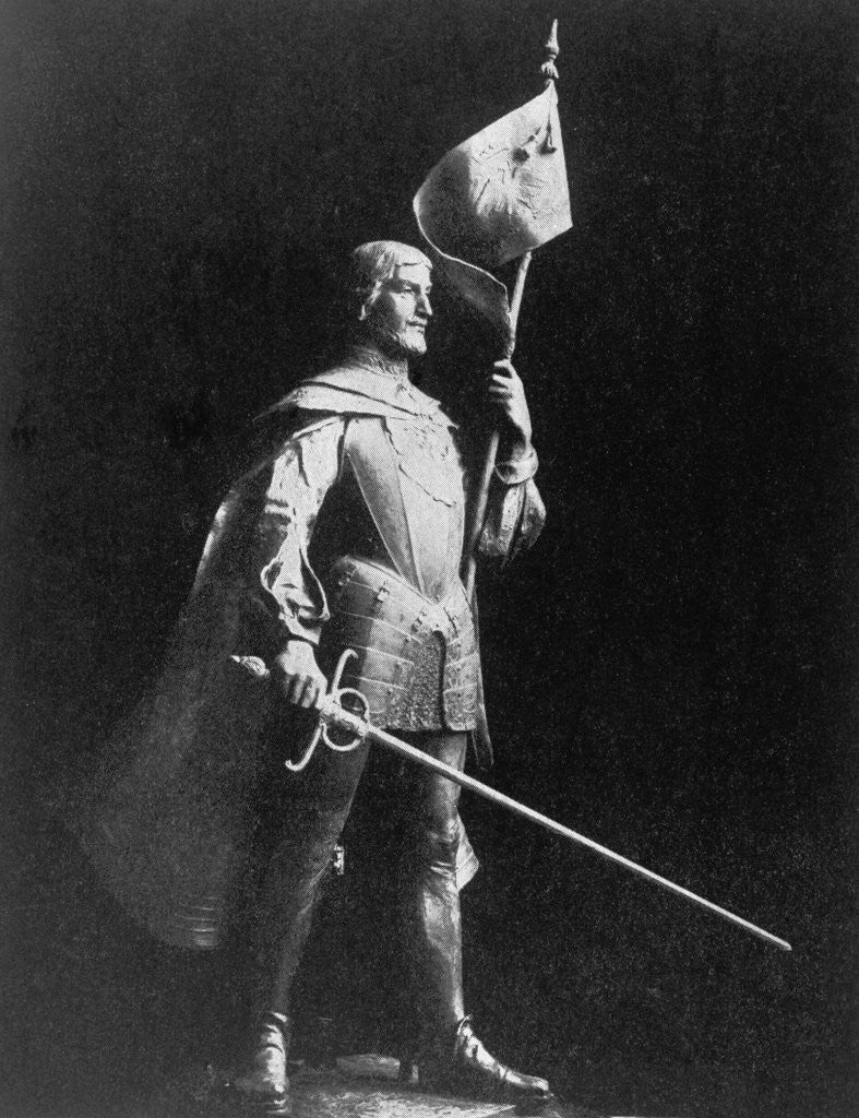 Detail of Spanish Explorer Panfilo De Narvaez in Armored Uniform by Anonymous