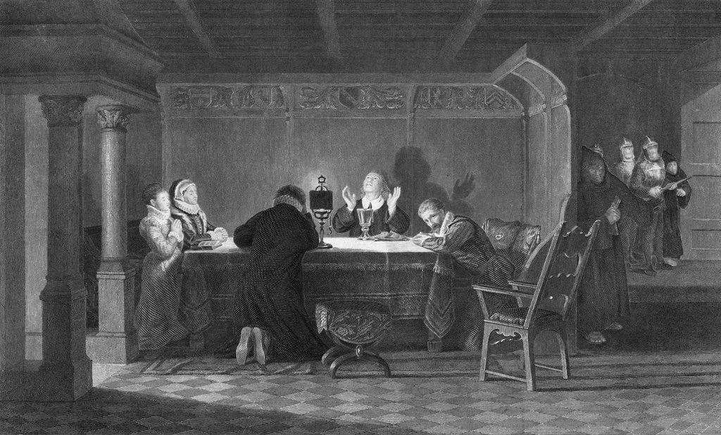Detail of Illustration Entitled A Visit from the Inquisition by Anonymous