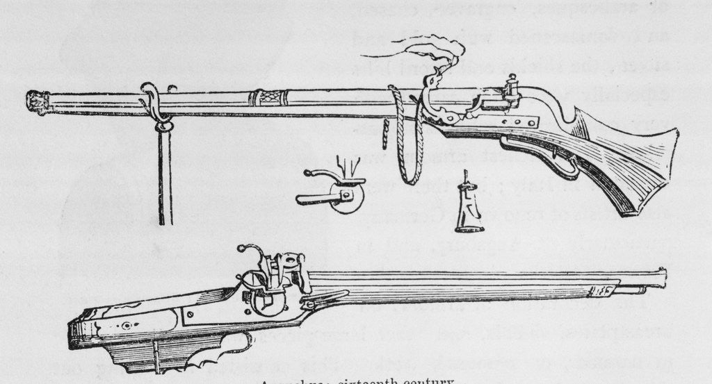 Detail of Illustration Depicting Arquebus Weapon by Corbis