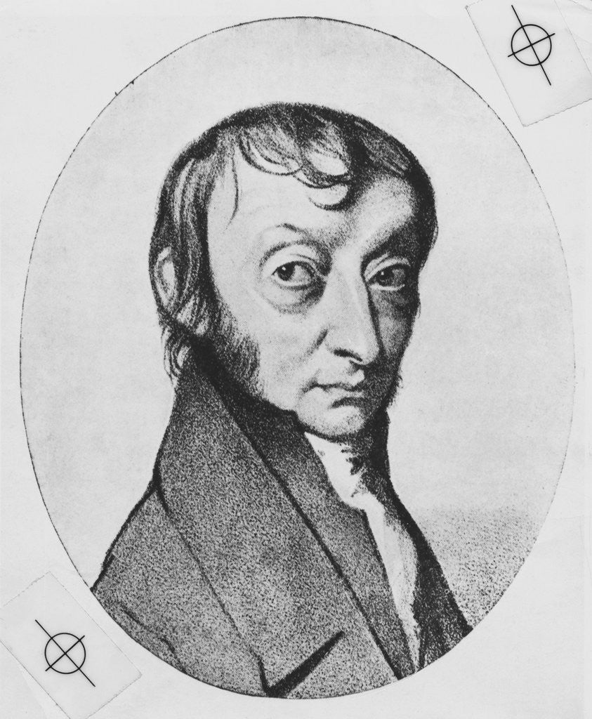 Detail of Engraved Portrait of Amedeo Avogadro by Anonymous