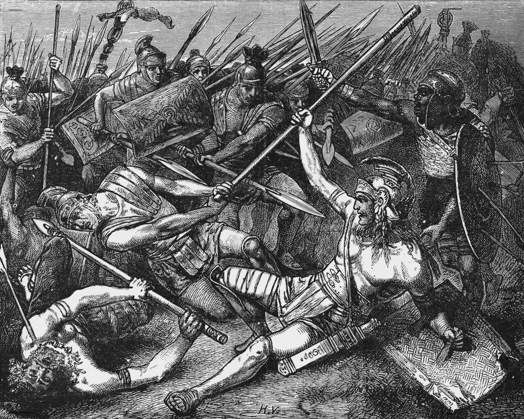 Detail of Spartacus During His Fatal Gladiator Battle by Anonymous