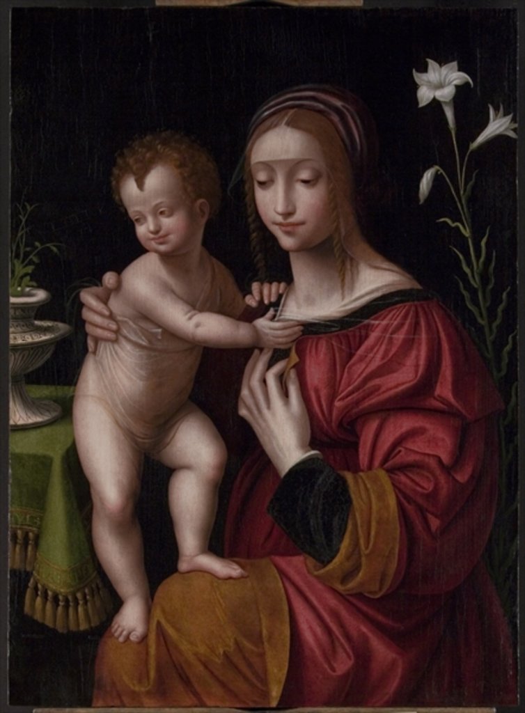 Detail of Madonna and Child by Bernardino Luini