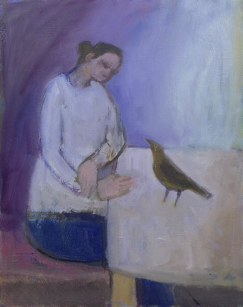 Detail of Woman with a Bird, 2003 by Sue Jamieson