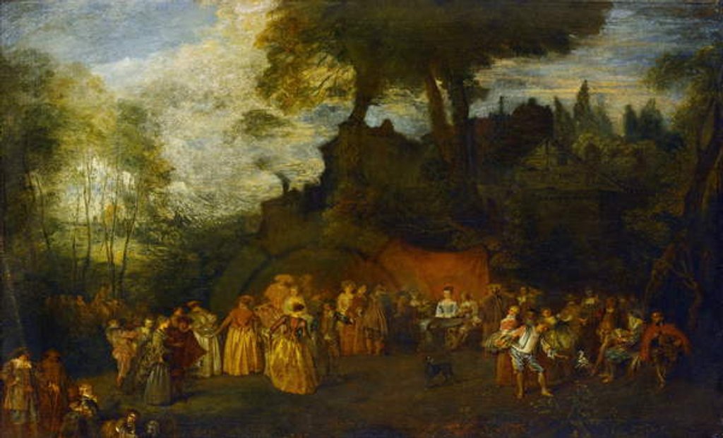 Detail of The Wedding, c.1712-16 by Jean Antoine Watteau