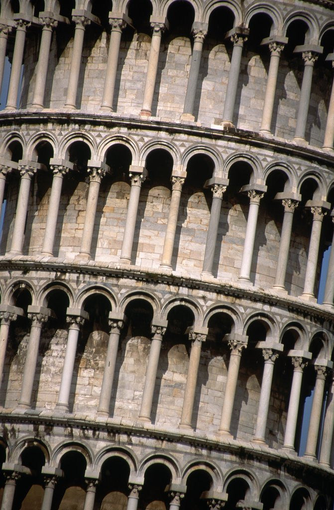 Detail of Arcades of the Leaning Tower of Pisa by Anonymous