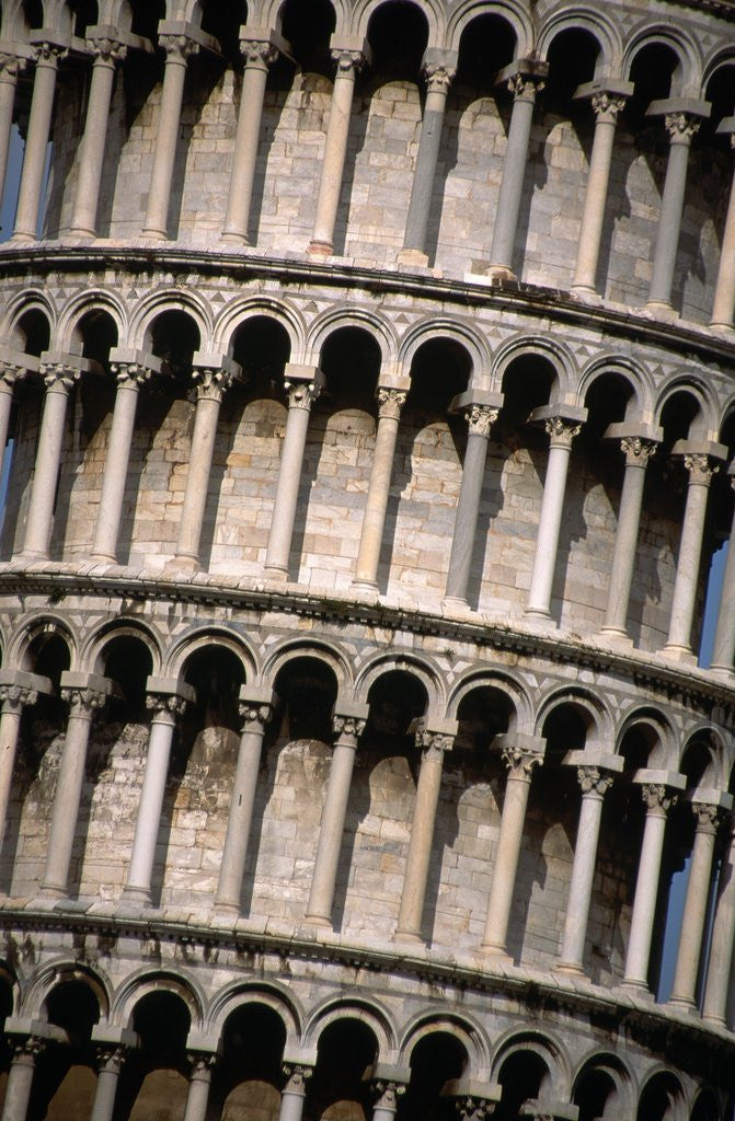 Detail of Arcades of the Leaning Tower of Pisa by Corbis