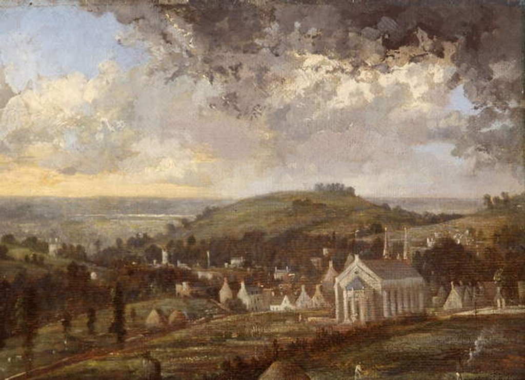 Detail of Stroud and the Severn, Gloucestershire by Désiré Delaplace-Gérardin