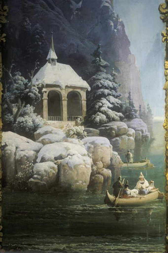 Detail of Tell's Chapel at Vierwaldstättersee, 1850s by Josef Matěj Navrátil