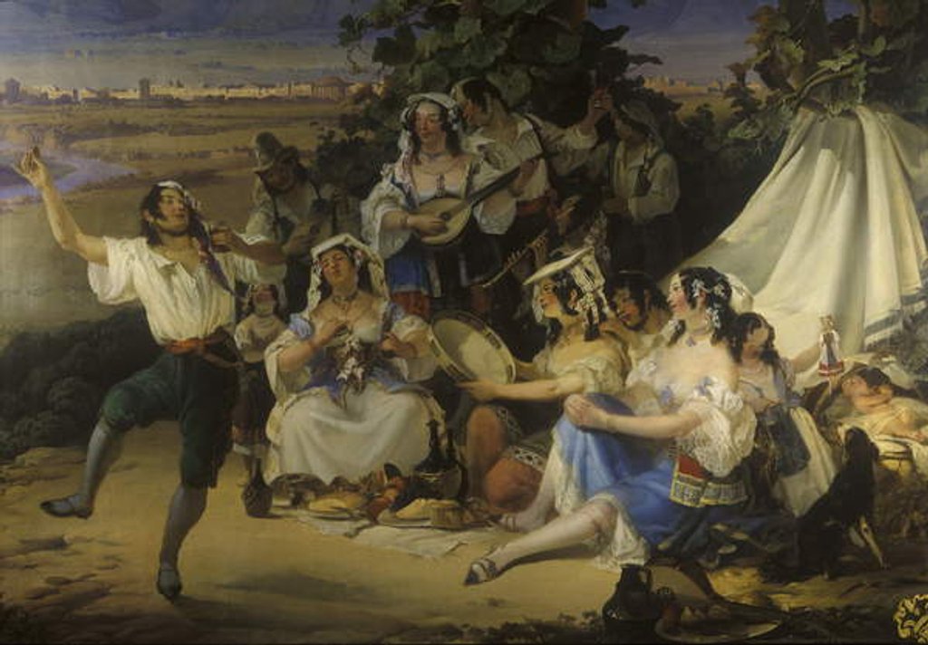 Detail of Turin, Monte Superga, 1850s by Josef Matěj Navrátil