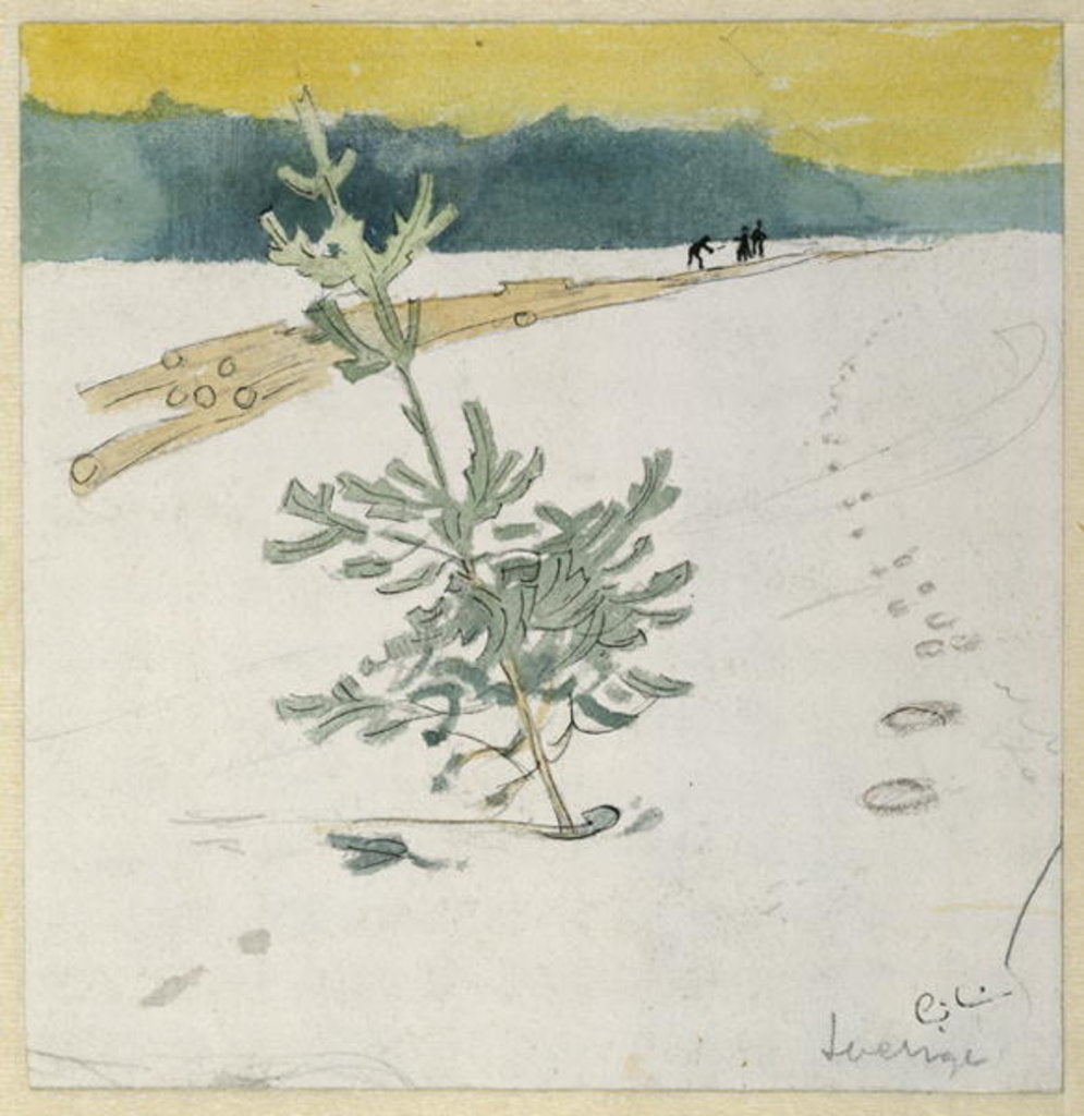 Detail of Winter Landscape by Carl Larsson