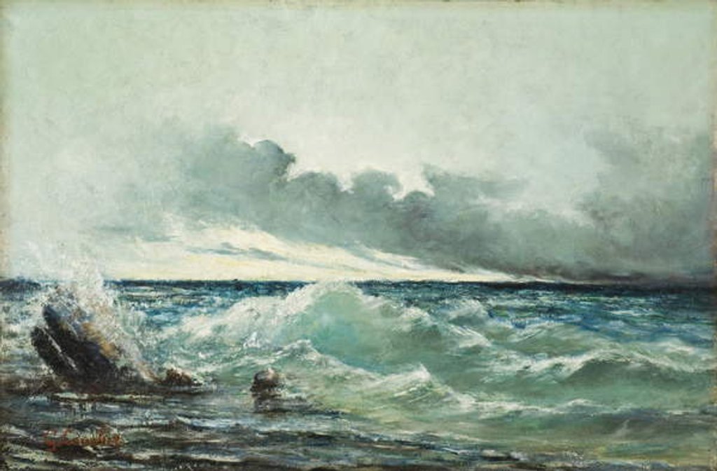 Detail of La Vague by Gustave Courbet