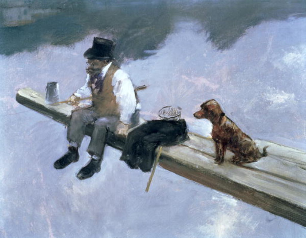 Detail of The Fisherman by Jean Louis Forain