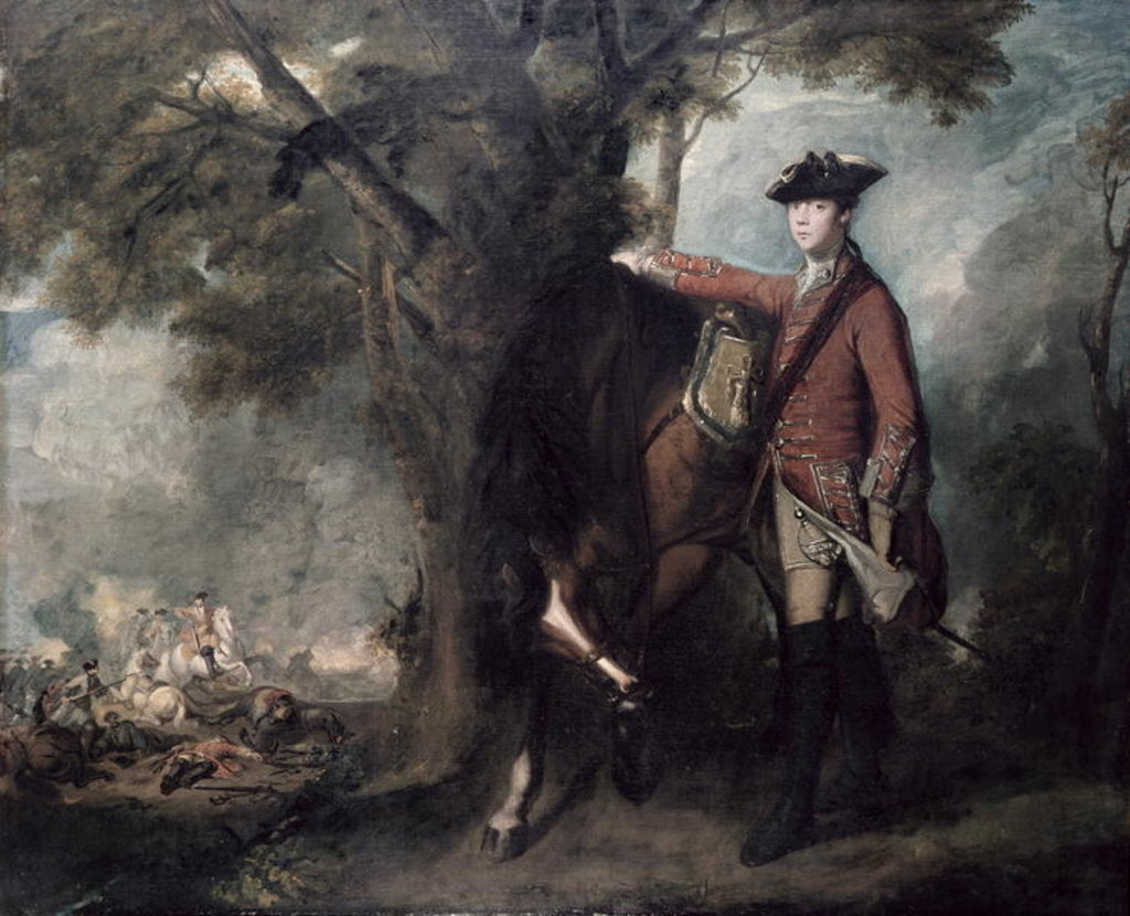 Detail of Cornet Nehemiah Winter, 11th Dragoons, 1759 by Joshua Reynolds