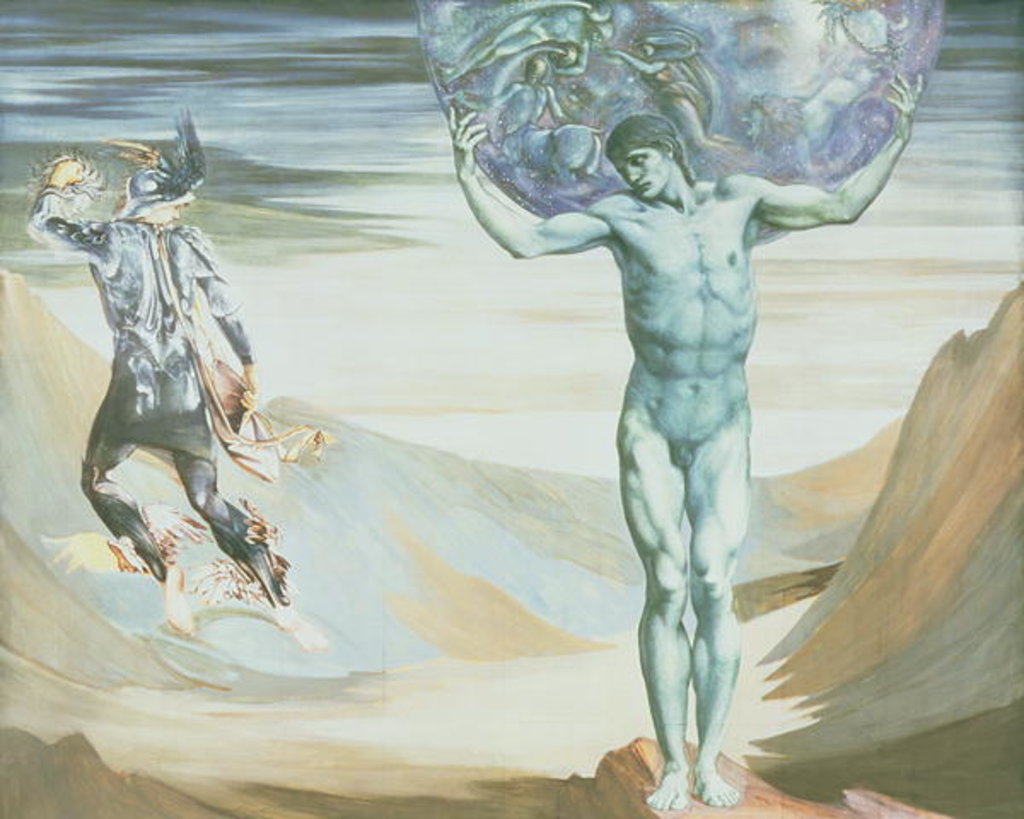 Detail of Atlas Turned to Stone, c.1876 by Edward Coley Burne-Jones