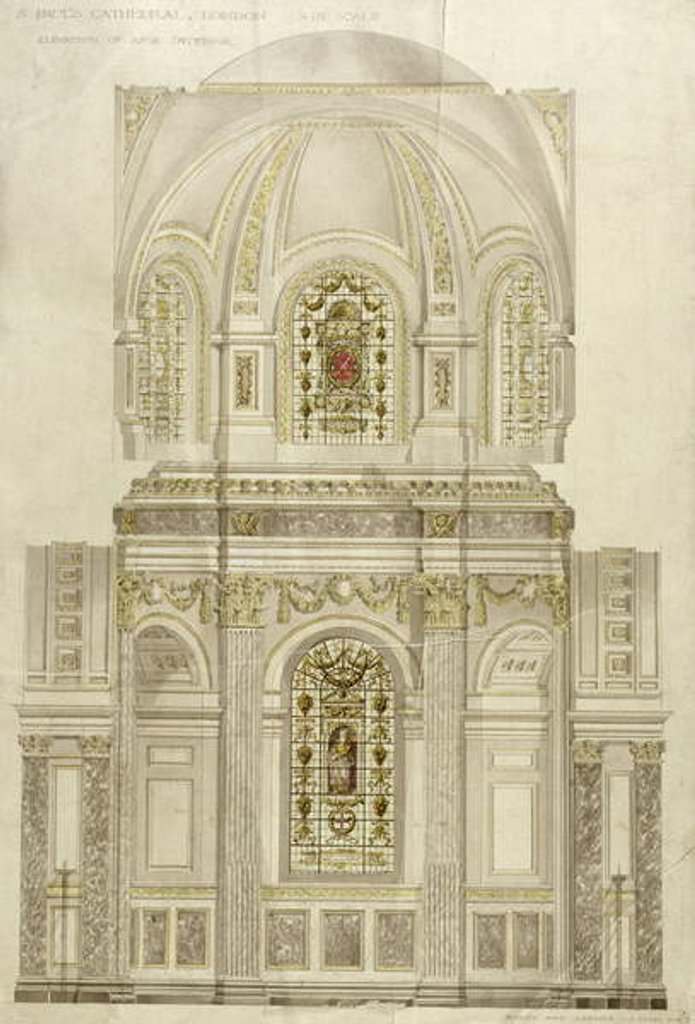 Detail of Decorative scheme for the apse of St. Paul's Cathedral, late 19th century by Thomas Garner