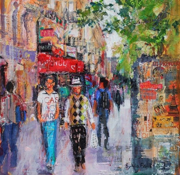Detail of Paris Street, 2015 by Sylvia Paul