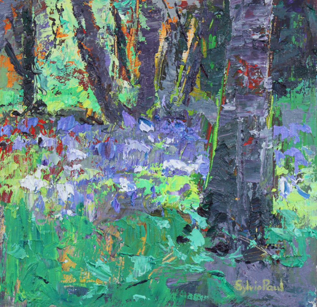 Detail of Bluebell Patch by Sylvia Paul