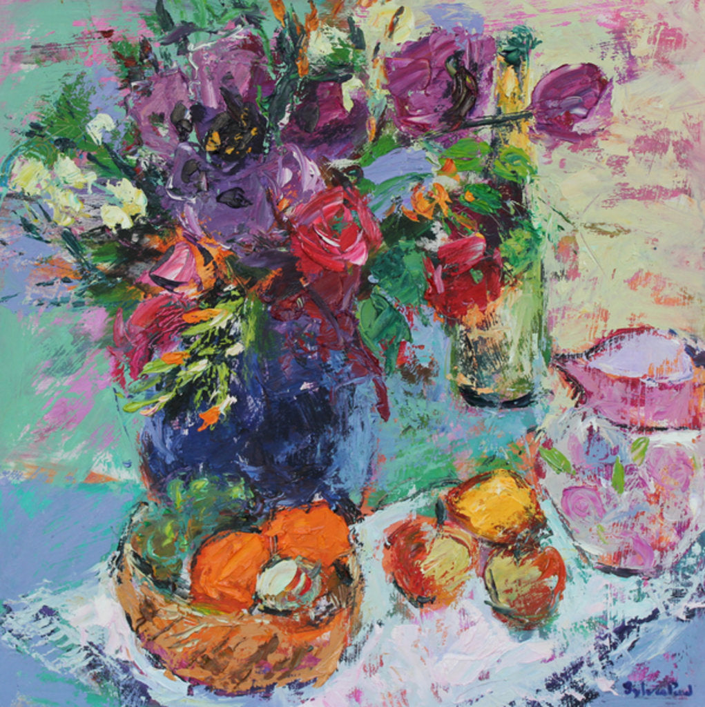 Detail of Summer Garden Flowers by Sylvia Paul