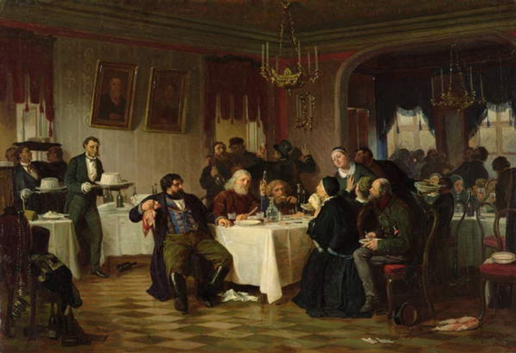 Detail of The Restaurant by Firs Sergeevich Zhuravlev