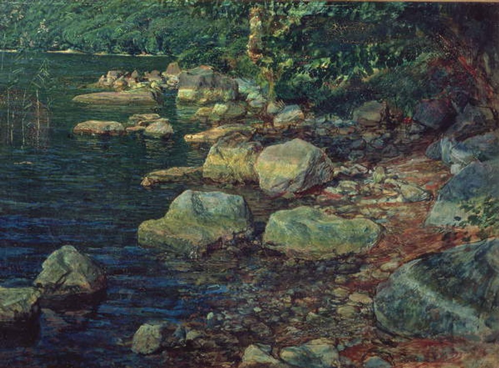 Detail of River Scene in Palazzuolo by Aleksandr Andreevich Ivanov