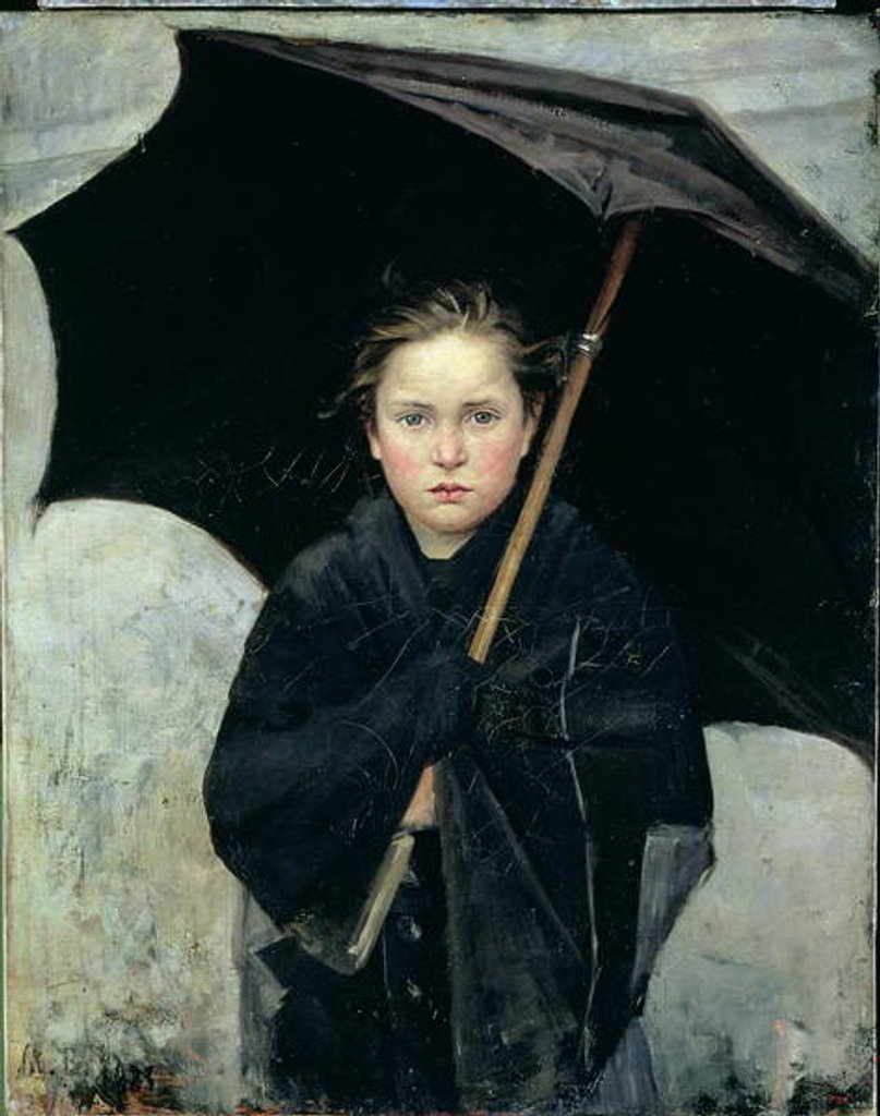 Detail of The Umbrella, 1883 by Maria Konstantinova Bashkirtseva