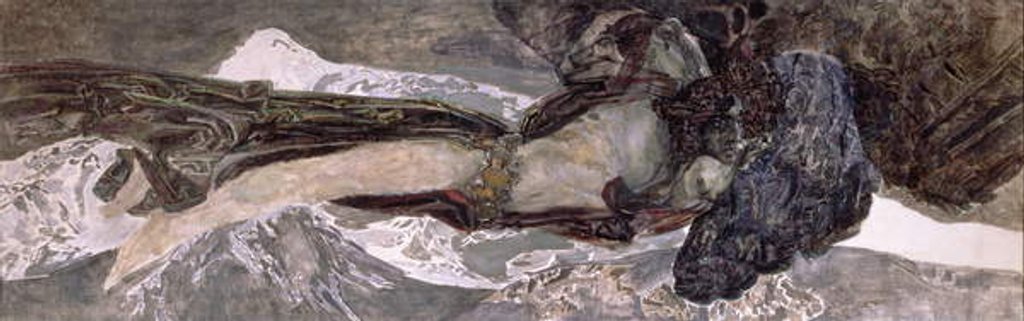 Detail of The Flying Demon, 1899 by Mikhail Aleksandrovich Vrubel