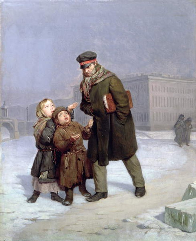 Detail of Beggar Children by Firs Sergeevich Zhuravlev
