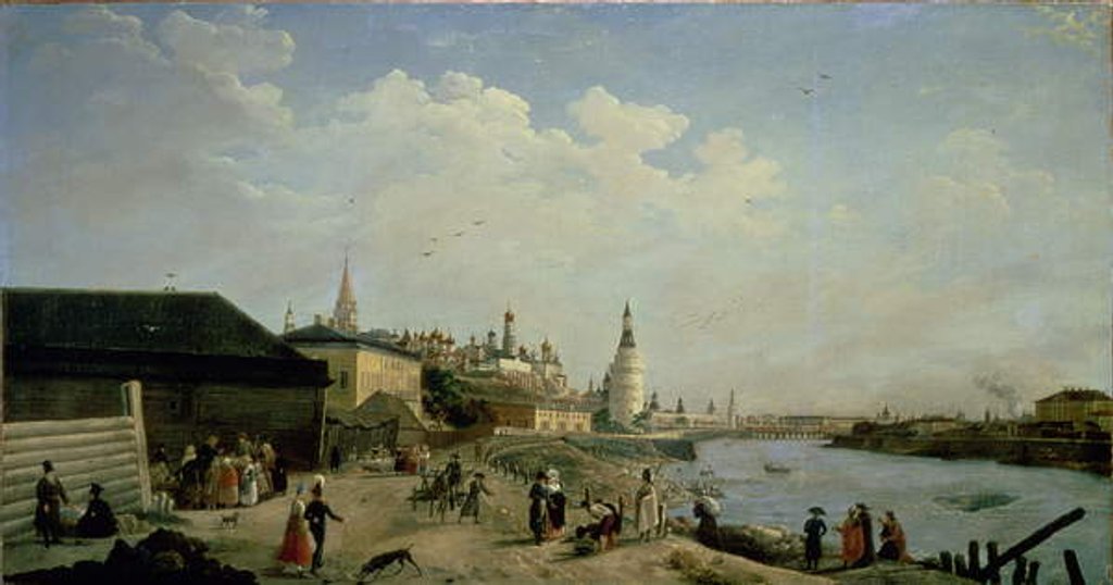 Detail of View of the Kremlin from the Kamenniy Bridge, Moscow by Gerard de la Barthe