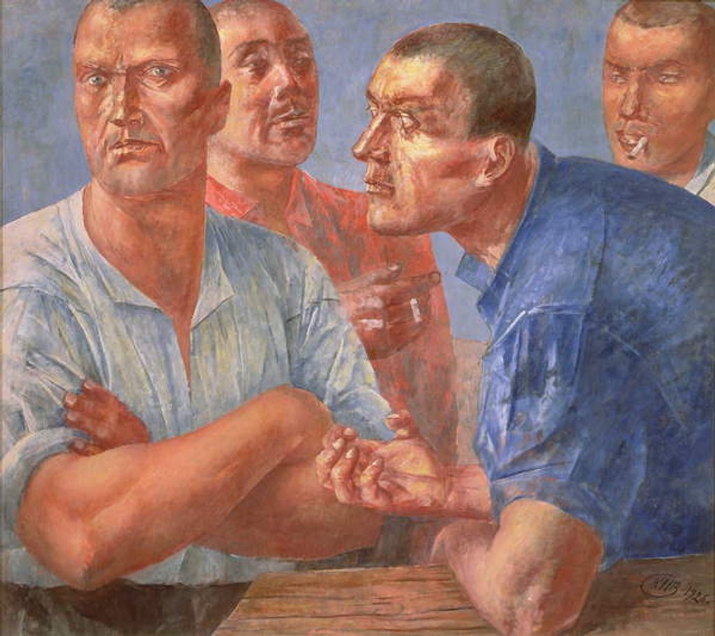 Detail of Labourers, 1926 by Kuzma Sergeevich Petrov-Vodkin