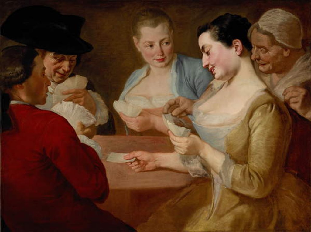 Detail of The Card Players by Gaspare Traversi