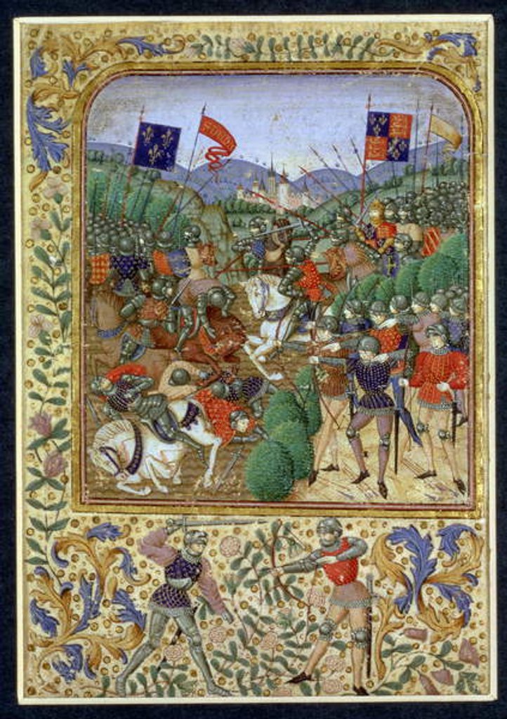 Detail of Battle of Agincourt, October 25th 1415 by English School