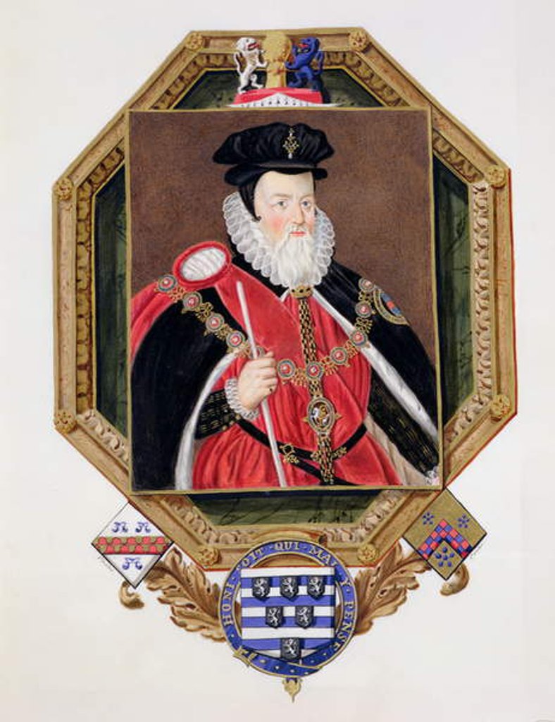 Detail of Portrait of William Cecil 1st Baron Burghley by Sarah Countess of Essex