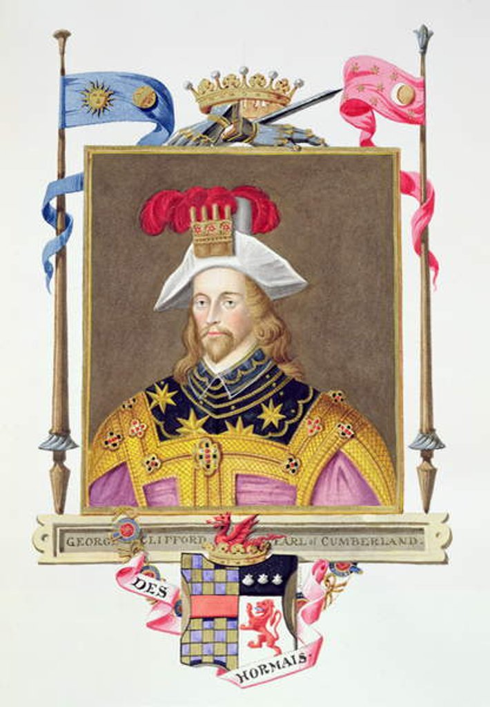 Detail of Portrait of George Clifford 3rd Earl of Cumberland by Sarah Countess of Essex