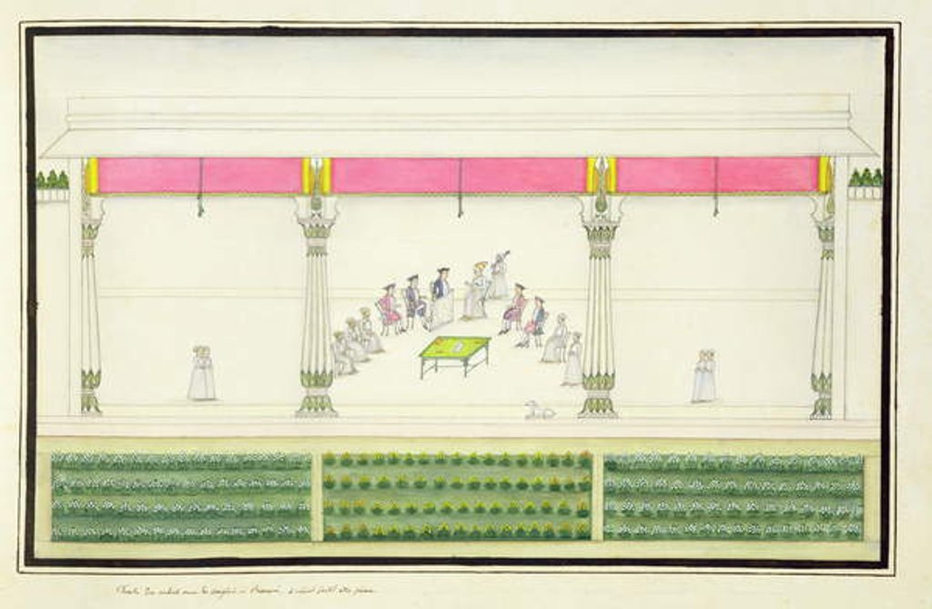 Detail of Treaty of the Nawab with the British at Benares in 1765 at which Gentil was present by French School