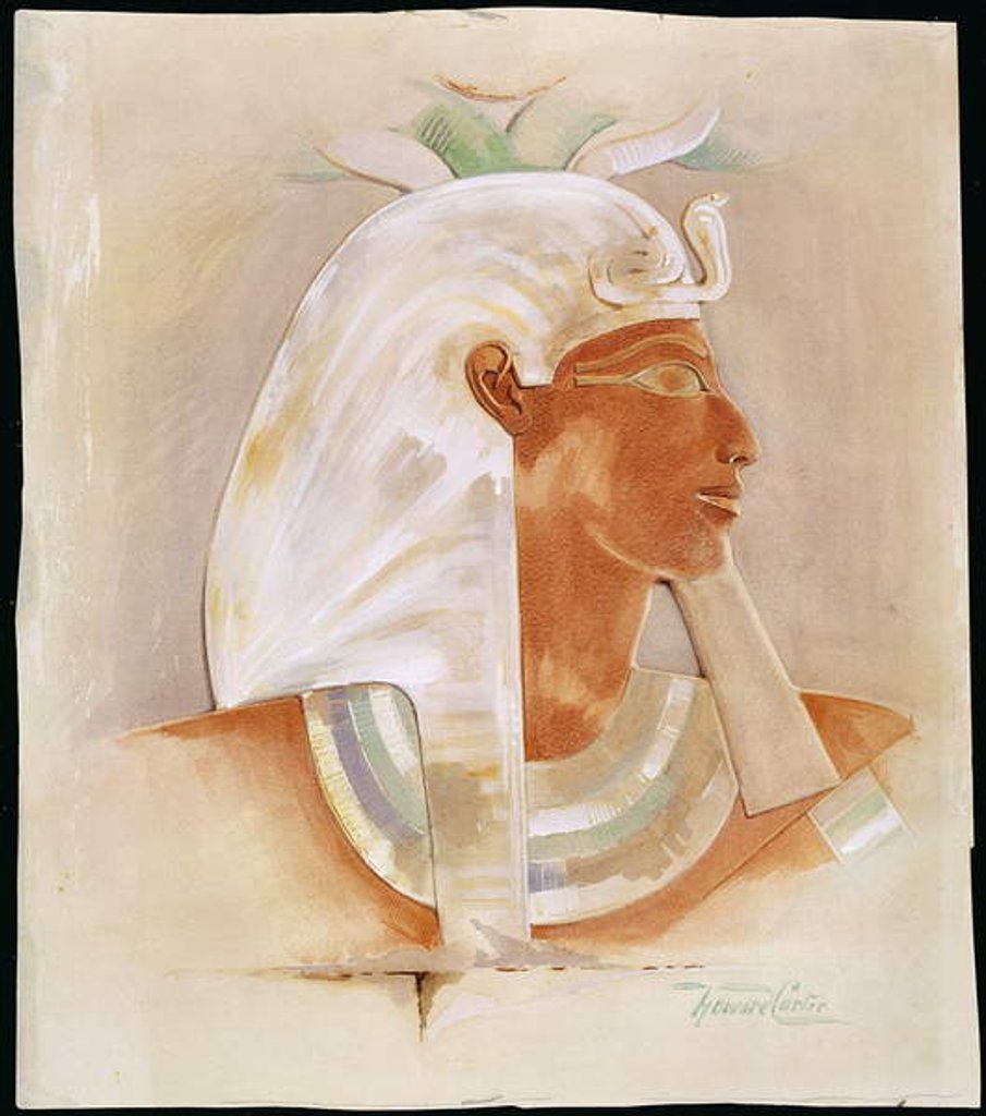 Detail of Head of Queen Makare Hatshepsut by Howard Carter