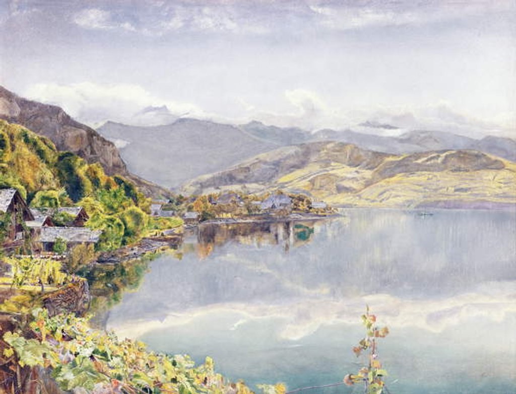 Detail of The Lake of Lucerne, Mount Pilatus in the Distance, 1857 by John William Inchbold