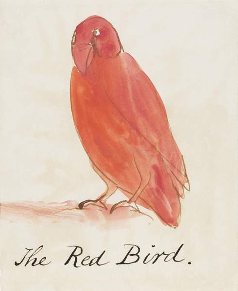 Detail of The Red Bird by Edward Lear