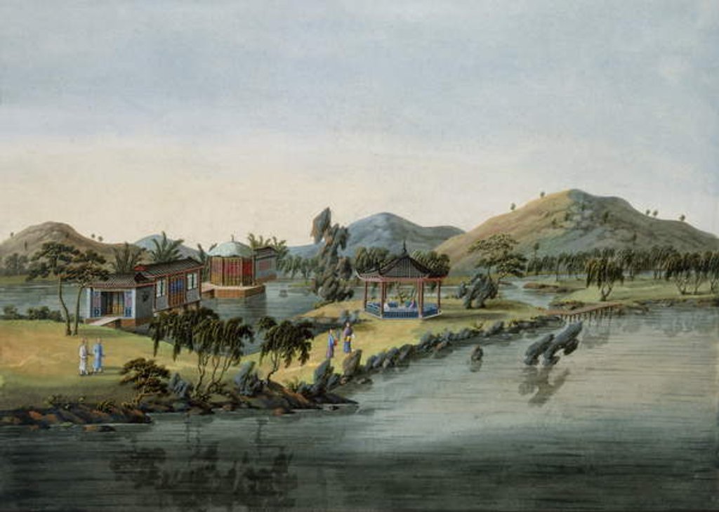 Detail of Garden Scene, c.1820-40 by School Chinese