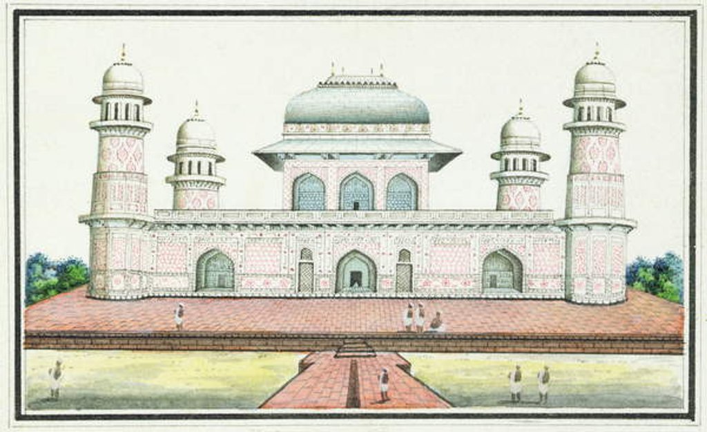 Detail of The Tomb of Itimad-Ud-Daula, near Agra, c.1830s by Agra School