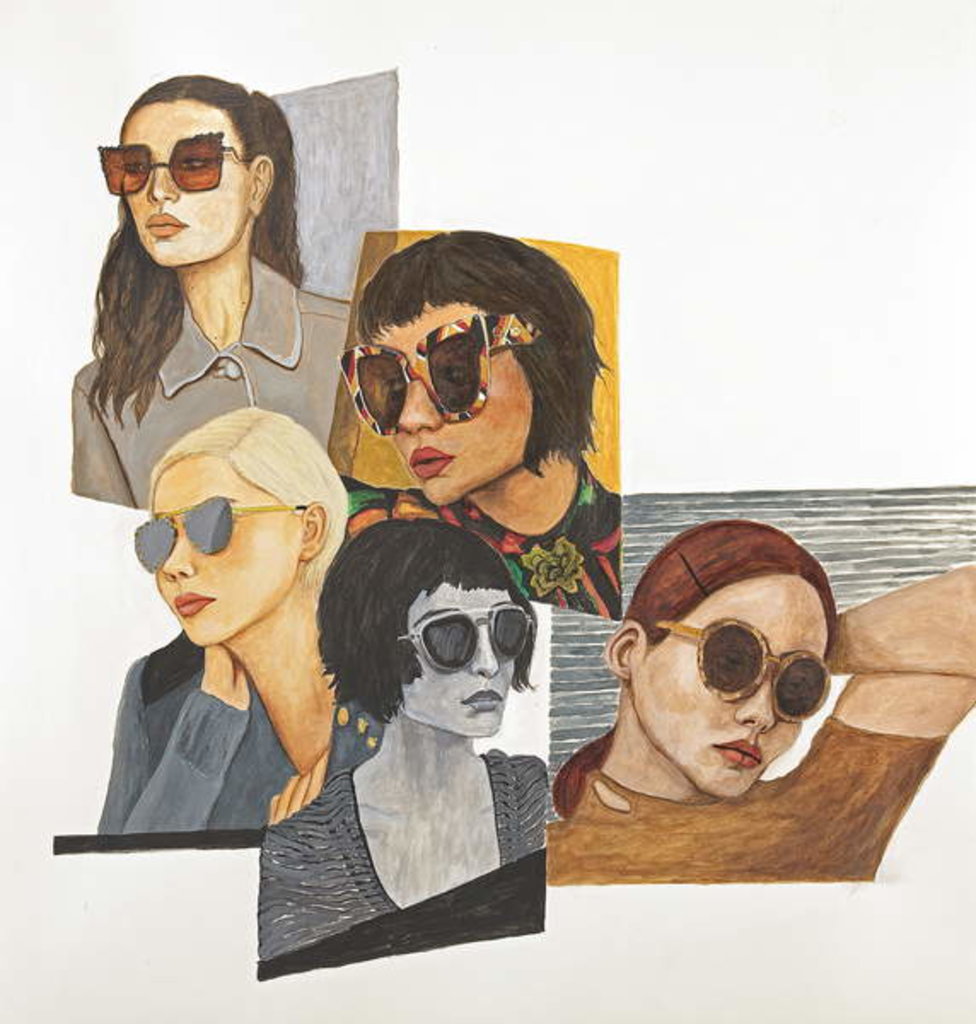 Detail of Women In Sunglasses, 2017 by Stevie Taylor