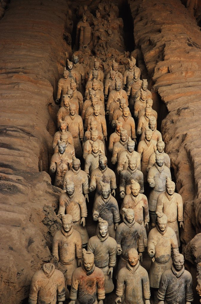Detail of Terracotta Warrior Statues in Qin Shi Huangdi Tomb by Anonymous