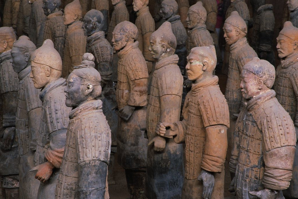 Detail of Terracotta Warrior Statues at Xian, China by Anonymous