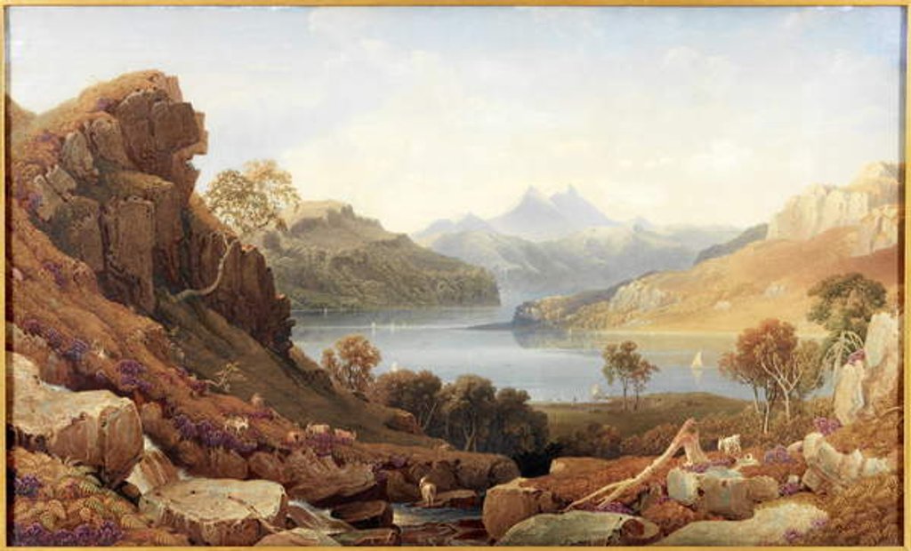Detail of A Loch in Argyll by George Fennel Robson